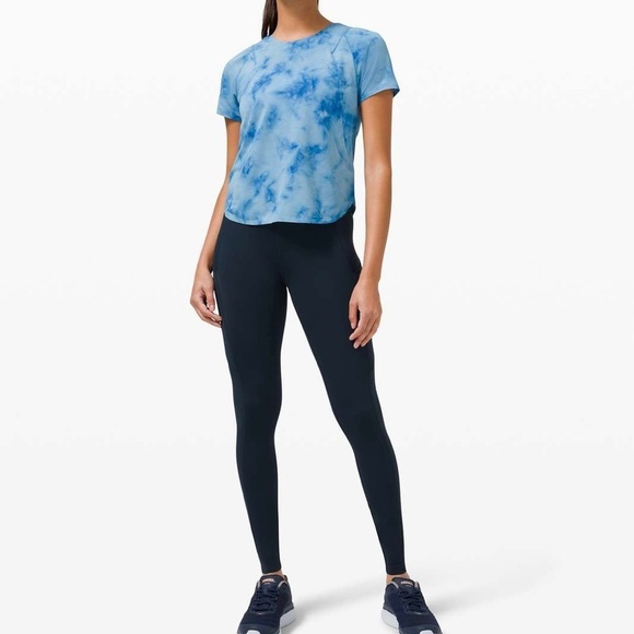 lululemon athletica Blue Tie-Dye Short Sleeve Tee - Picture 10 of 14